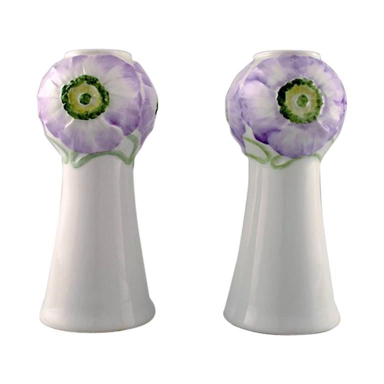 Rörstrand / Rorstrand, a Pair of Art Nouveau Vases in Porcelain
