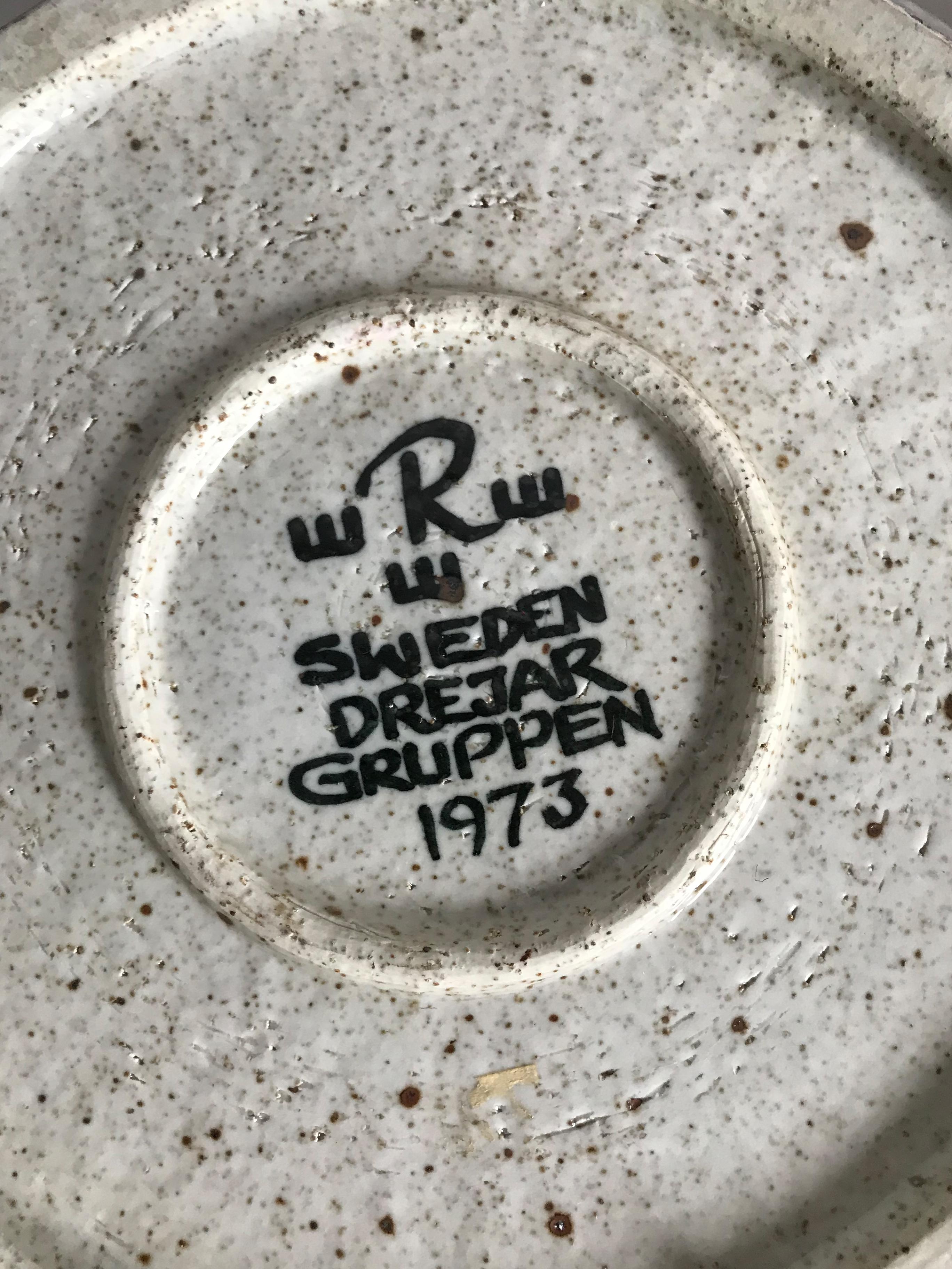 Rörstrand Scandinavian Ceramic Bowl Centerpiece, Swedish 1970s 1