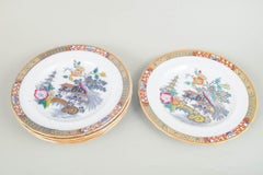 Rörstrand, Sweden. Five dinner plates in faience. 'Japan' series. Early 20th C.