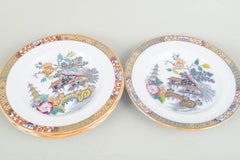 Rörstrand, Sweden. Four dinner plates in faience. 'Japan' series. Early 20th C.
