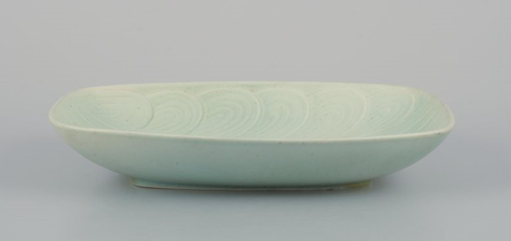 Scandinavian Modern Rörstrand, Sweden. Large ceramic bowl in a modernist design. For Sale