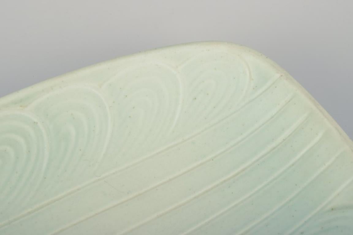 Glazed Rörstrand, Sweden. Large ceramic bowl in a modernist design. For Sale