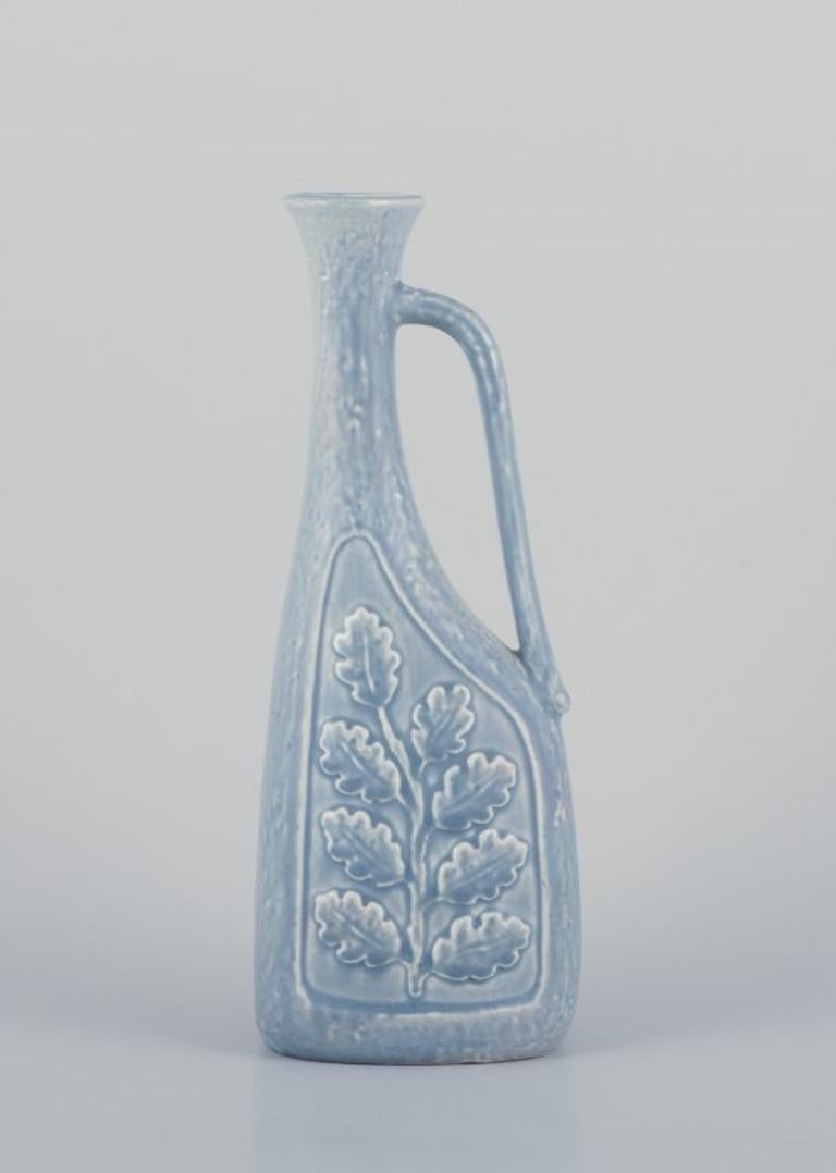 Swedish Rörstrand, Sweden. Large pitcher/vase and a smaller vase in ceramic. For Sale