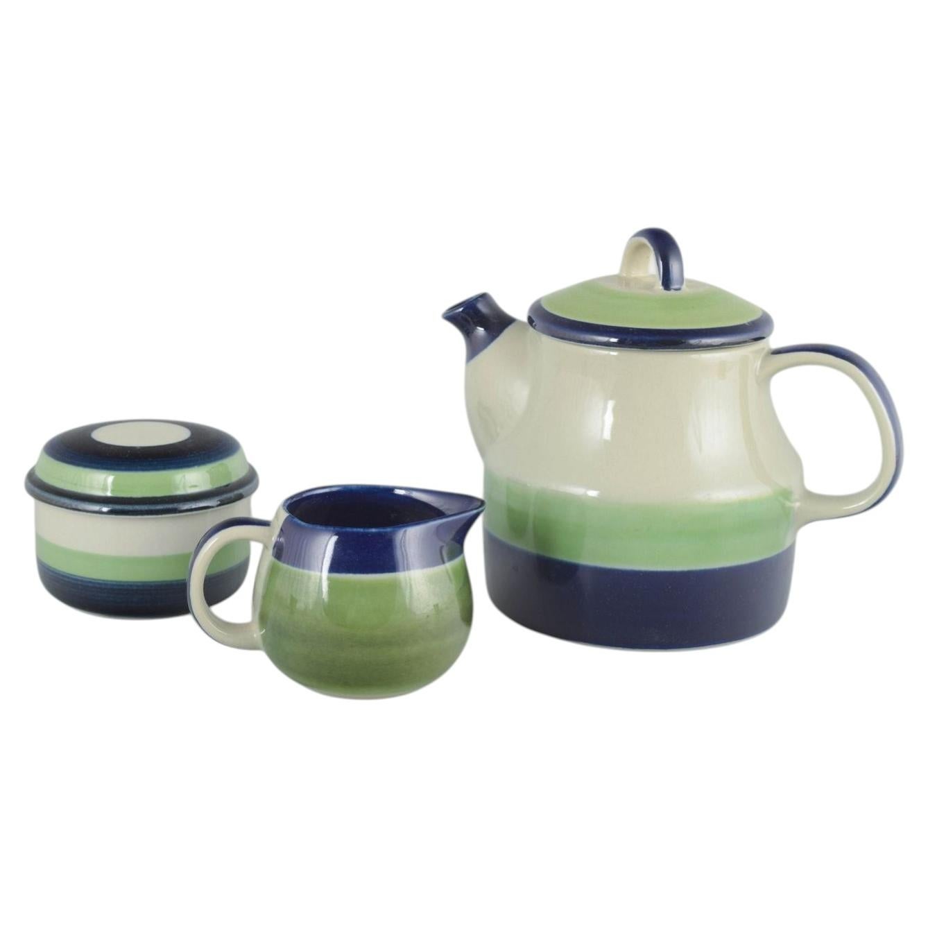 Rörstrand, Sweden. “Lotta”, set of a coffee pot, sugar bowl and cream jug.