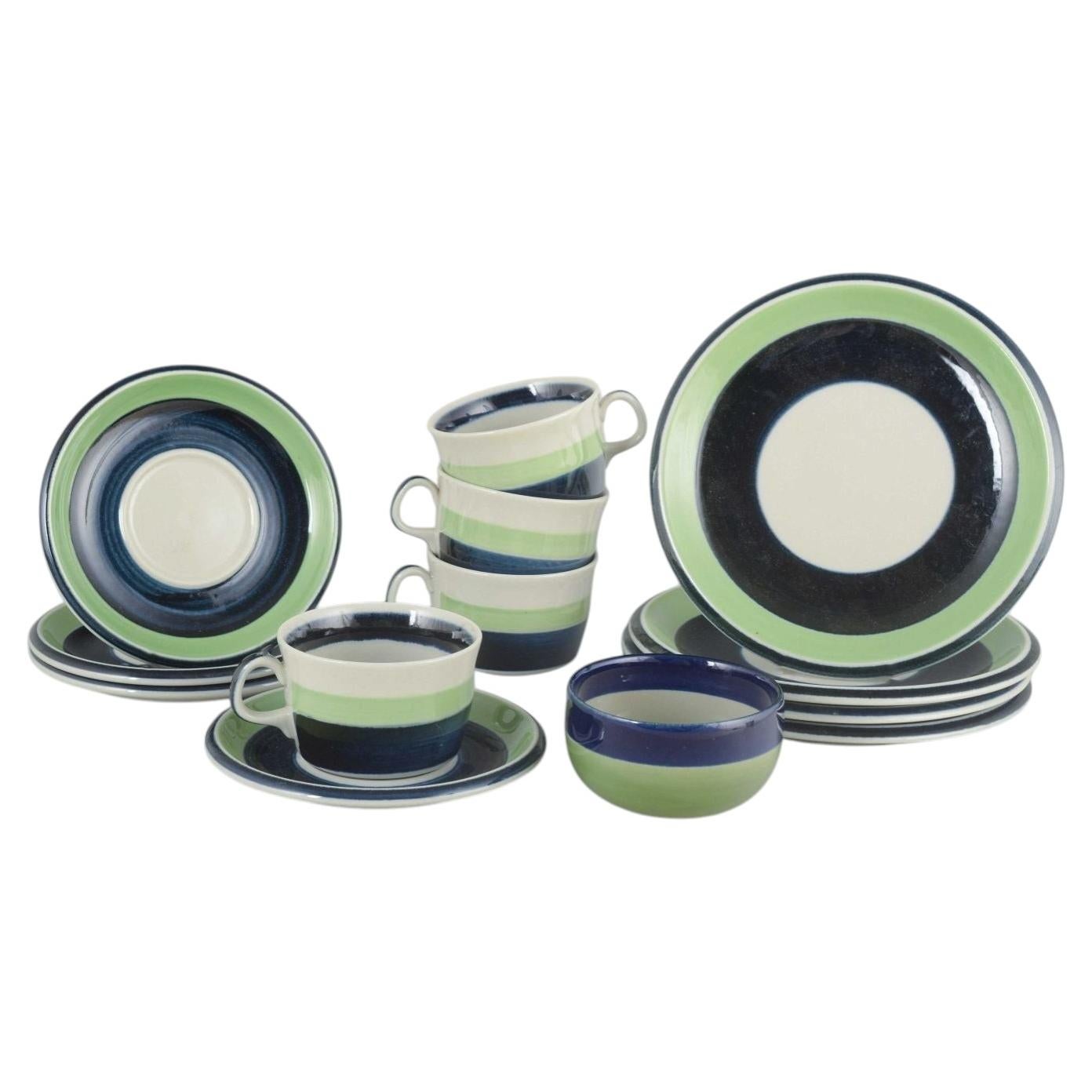 Rörstrand, Sweden. “Maria” tea service in glazed faience, 1970s.
