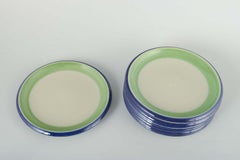 Rörstrand, Sweden. Set of eight “Maria” faience plates, 1970s/80s