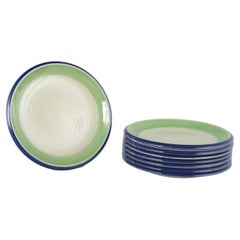 Rörstrand, Sweden. Set of eight “Maria” faience plates, 1970s/80s