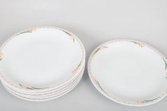 Rörstrand, Sweden. Set of six Fleur pattern dinner plates in porcelain.