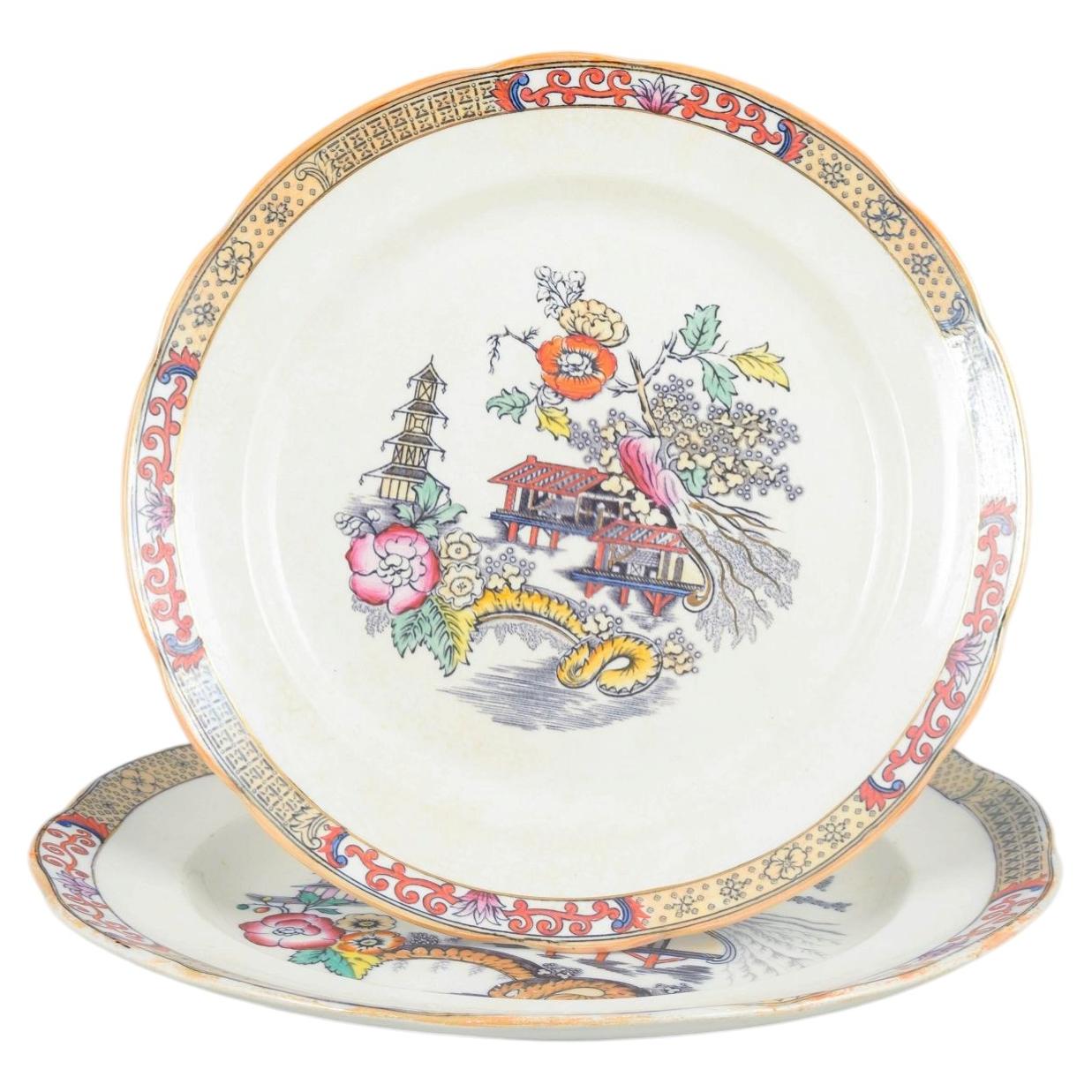 Rörstrand, Sweden. Set of two large round serving dishes. 'Japan' series.
