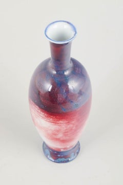 Rörstrand, Sweden. Unique porcelain vase with trial glaze, 1985.