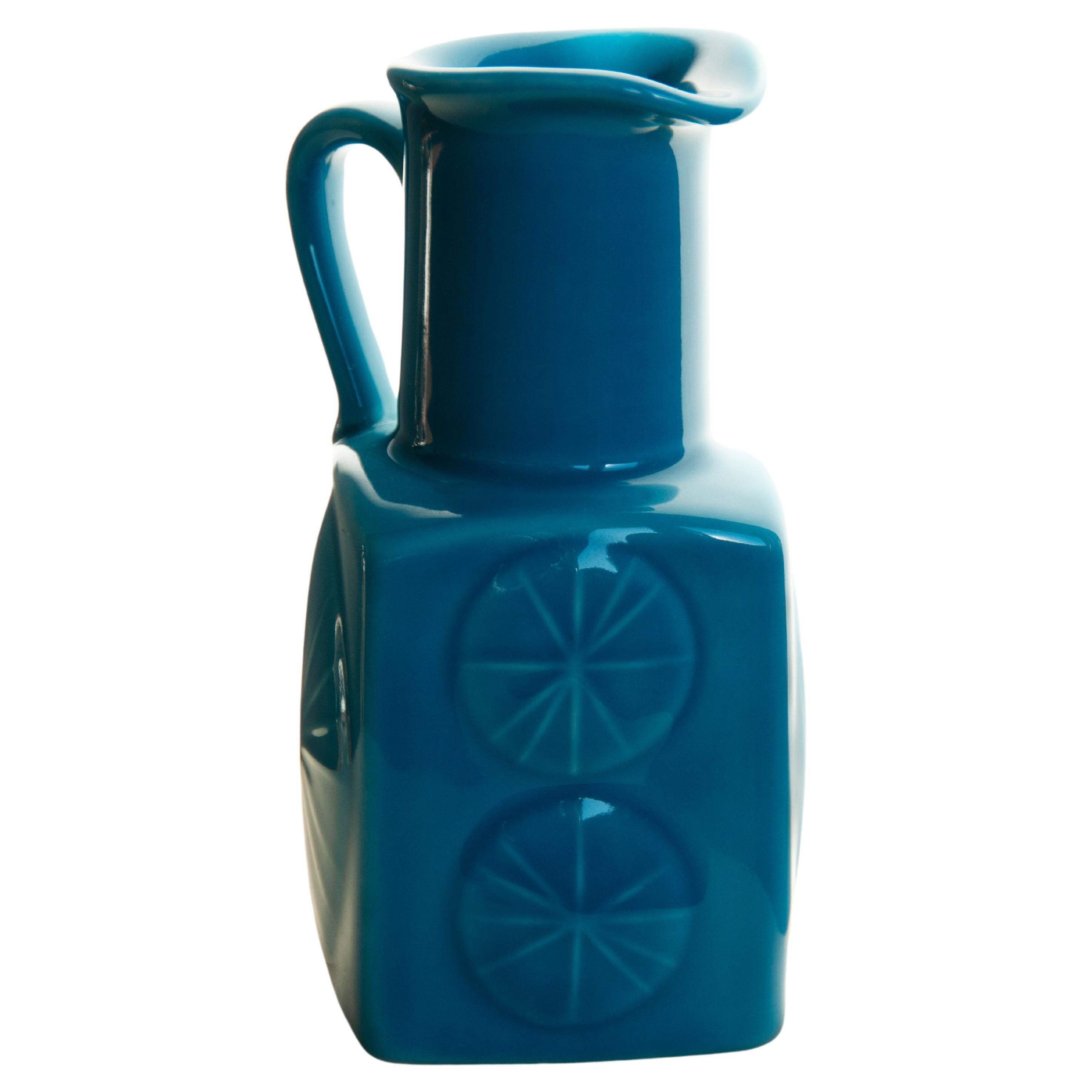 Rörstrand Vase: Carl Harry Stålhane Design, Turquoise Scandinavian Stoneware 