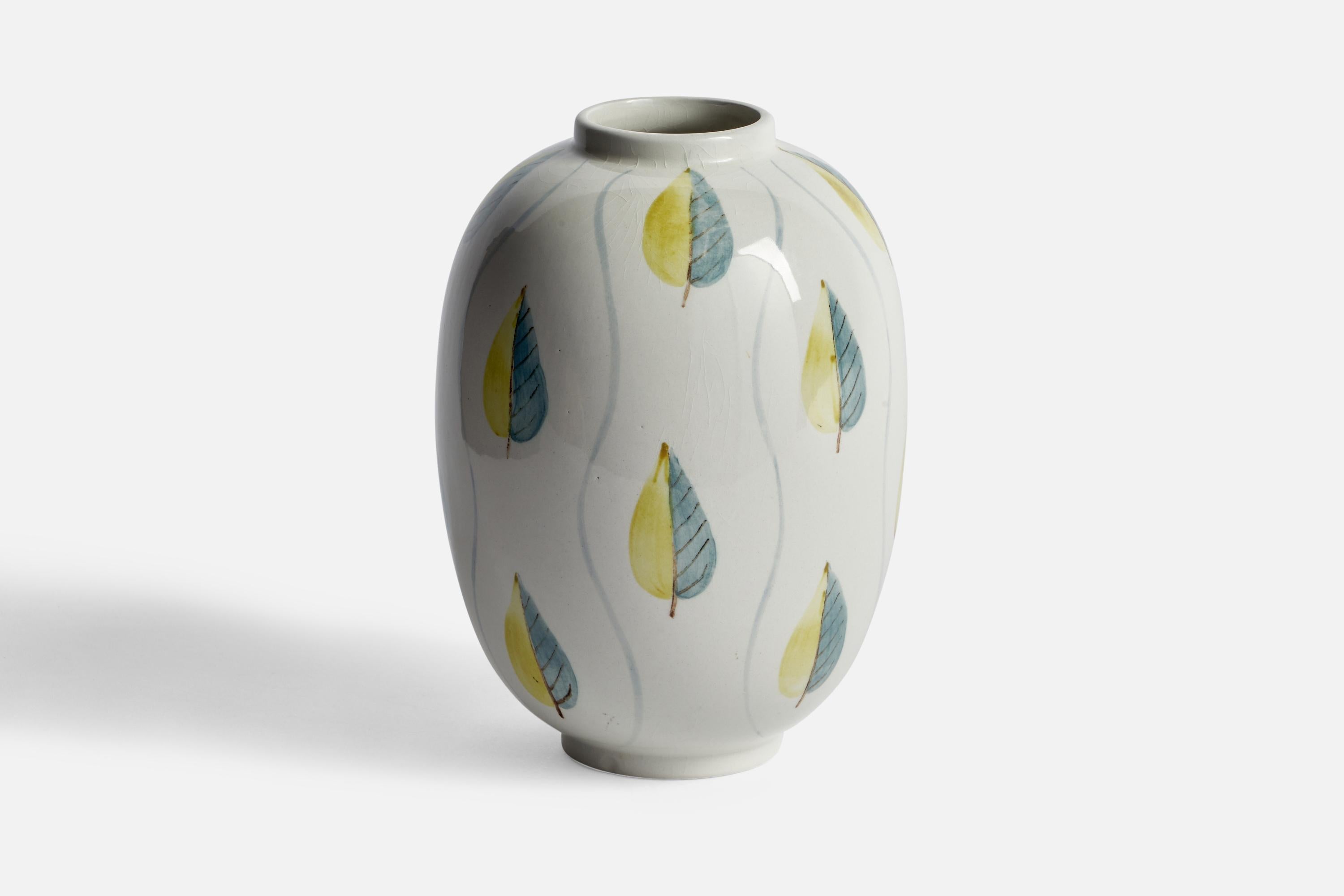Swedish Rörstrand, Vase, Stoneware, Sweden, 1940s For Sale