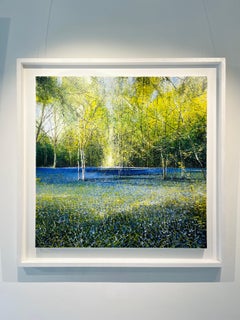 Bluebell Forest - English countryside landscape woodland nature floral painting