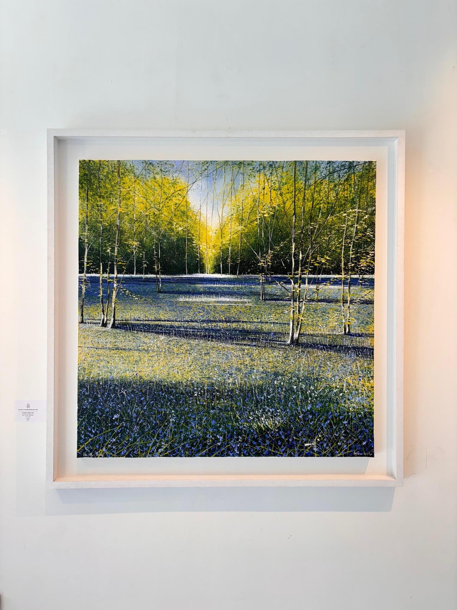 Bluebell Morning - original floral landscape oil painting - contemporary ART - Realist Painting by Rory J. Browne