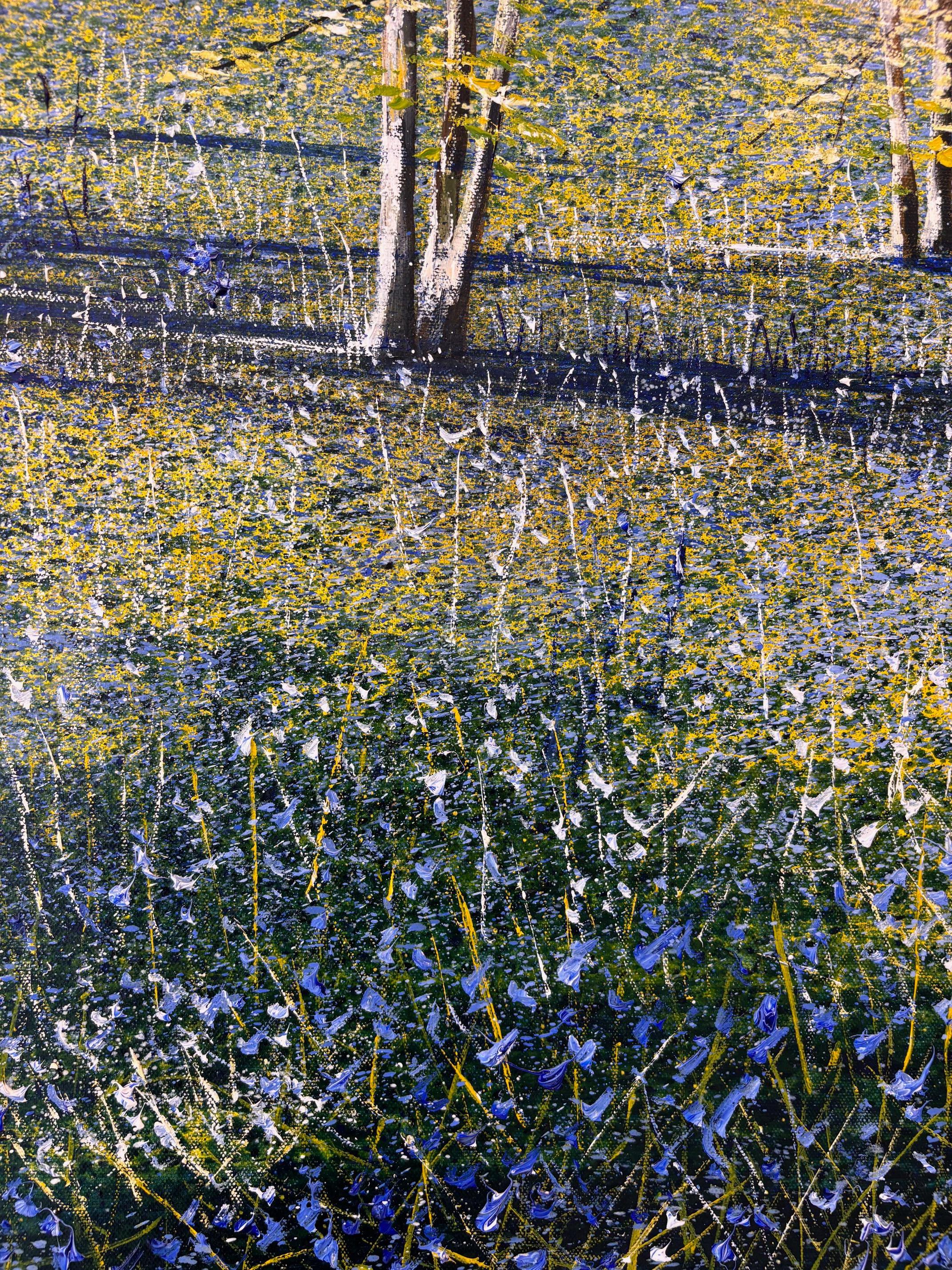 This exceptional artwork is currently on display and available for sale at Signet Contemporary Art Gallery and online.

In Bluebell Morning, Rory J Browne brings the quiet grandeur of the British woodland to life with a delicate, shimmering palette.