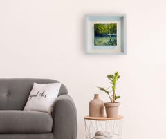 Bluebell Wood and Tree - original realism oil painting- landscape artwork