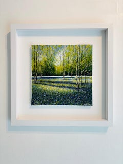 Bluebells - original realism oil painting- contemporary landscape artwork
