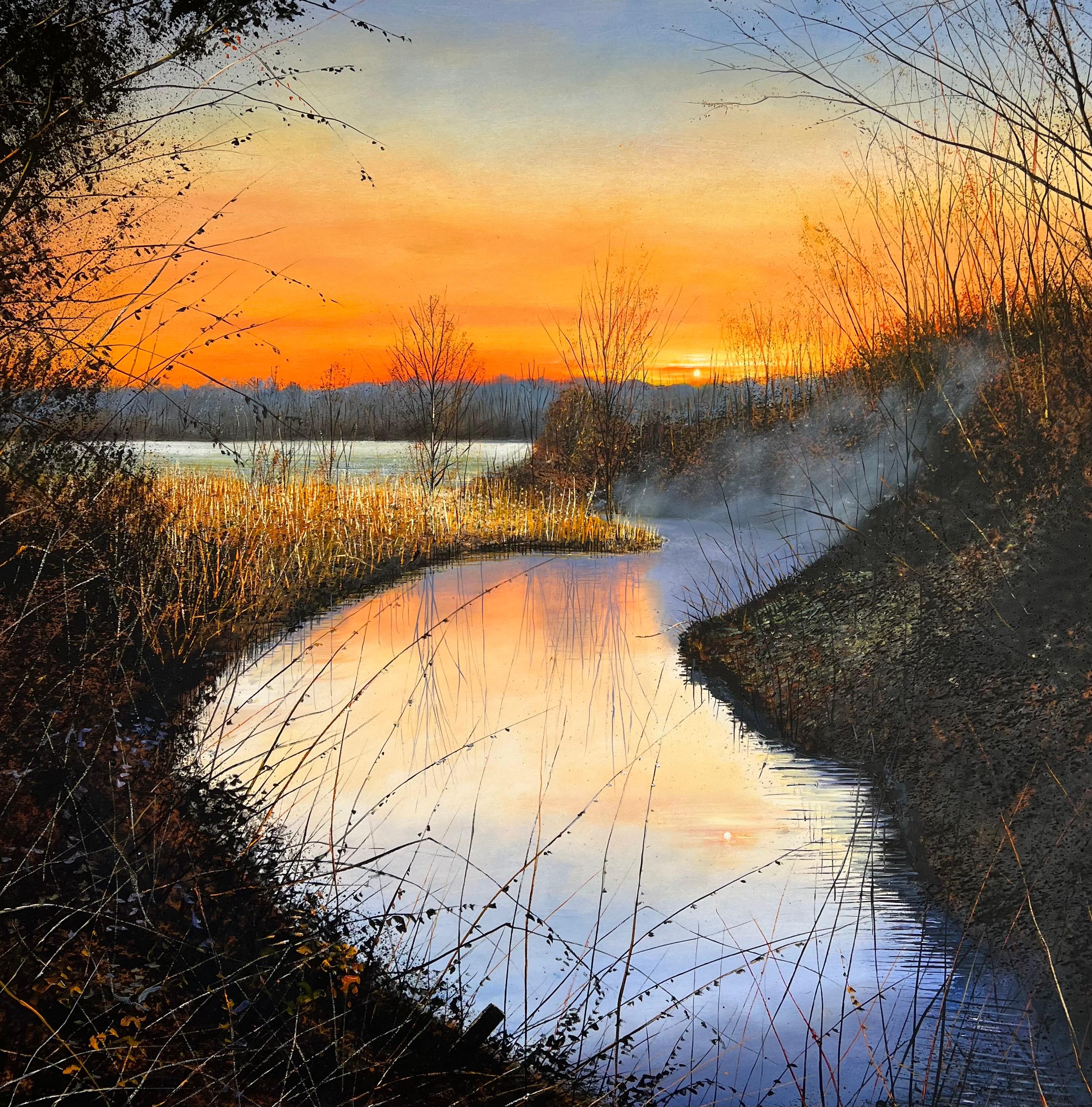 Rory J. Browne - Dawn-original realism landscape oil painting-British ...