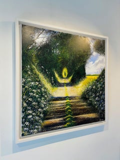 Peinture à l'huile « Glorious Summer Path », paysage impressionniste, 110 cm