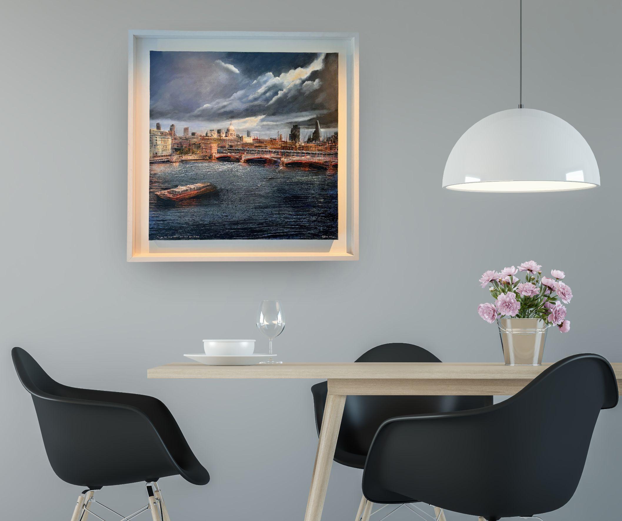 Licht von St. Pauls - originales Stadtbild Ölgemälde - zeitgenössisches Kunstwerk – Painting von Rory J. Browne