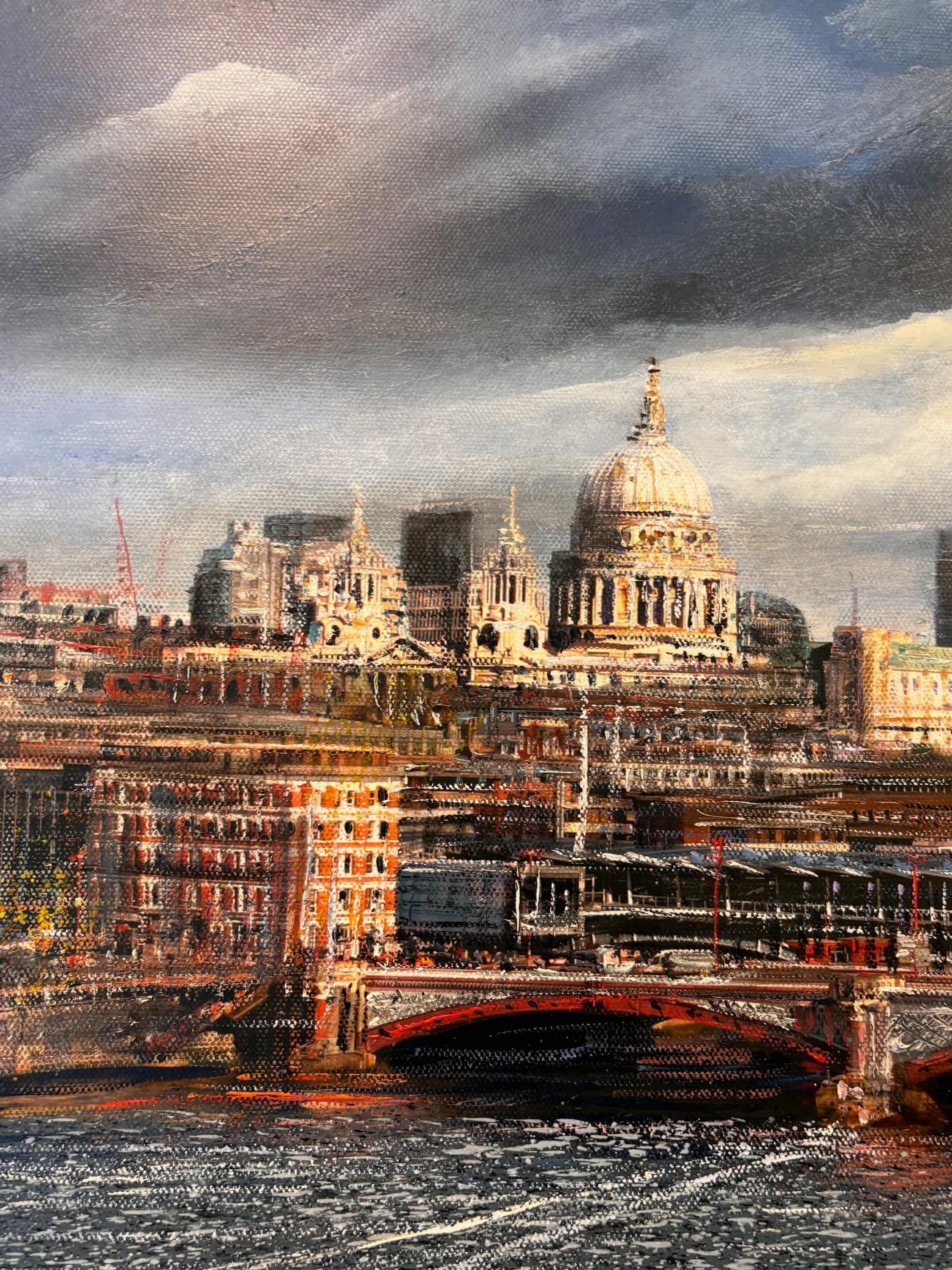 Licht von St. Pauls - originales Stadtbild Ölgemälde - zeitgenössisches Kunstwerk (Realismus), Painting, von Rory J. Browne