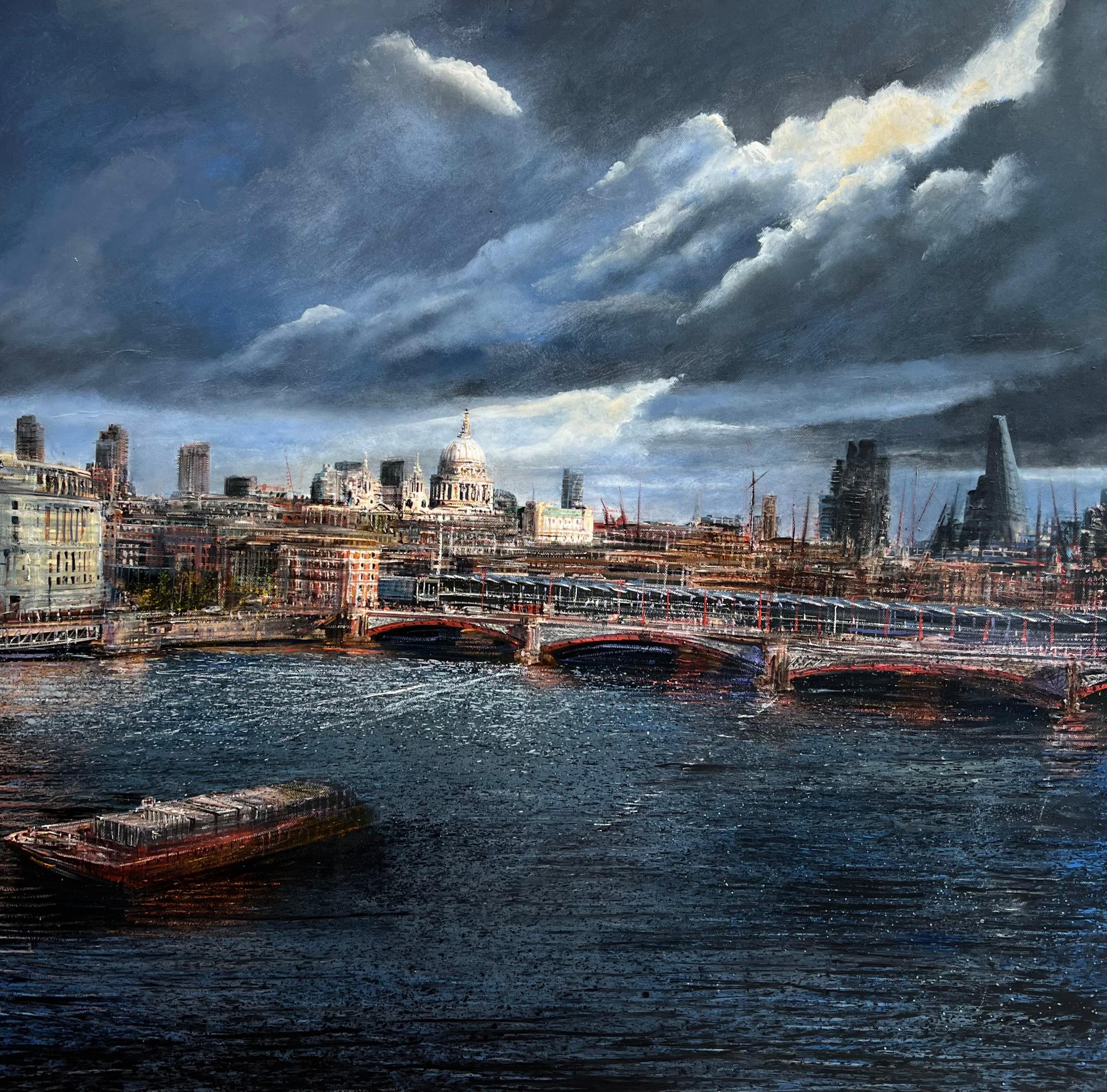 Light of St Pauls - original cityscape oil painting - contemporary artwork