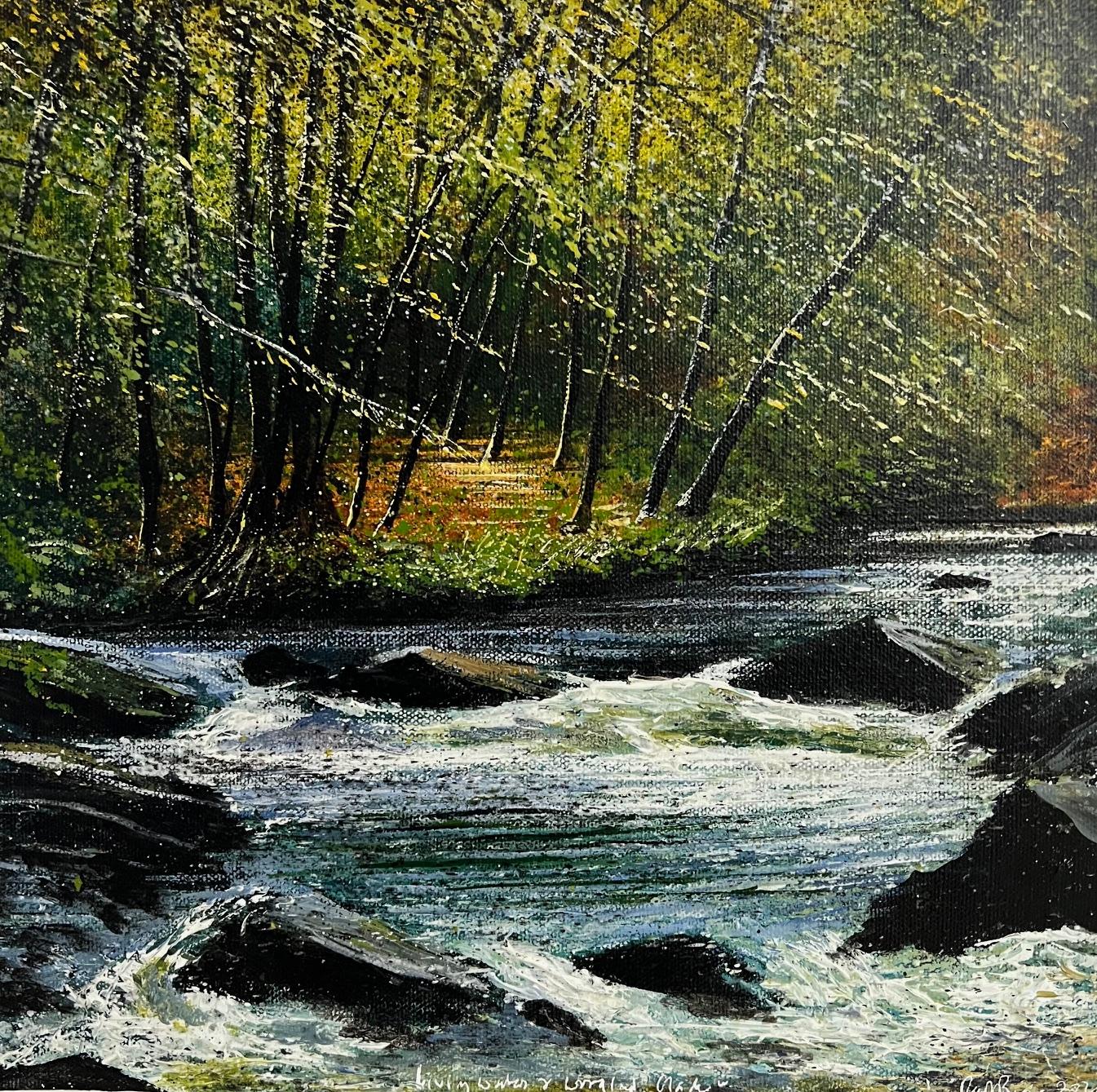 Living Waters - original realism oil painting- contemporary landscape artwork