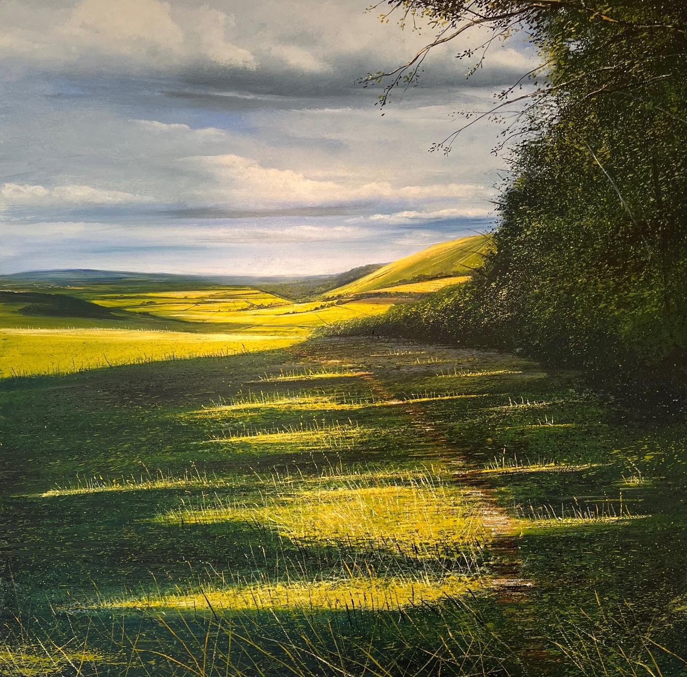 Rory J. Browne Landscape Painting - Memories - landscape painting, original British woodland realism