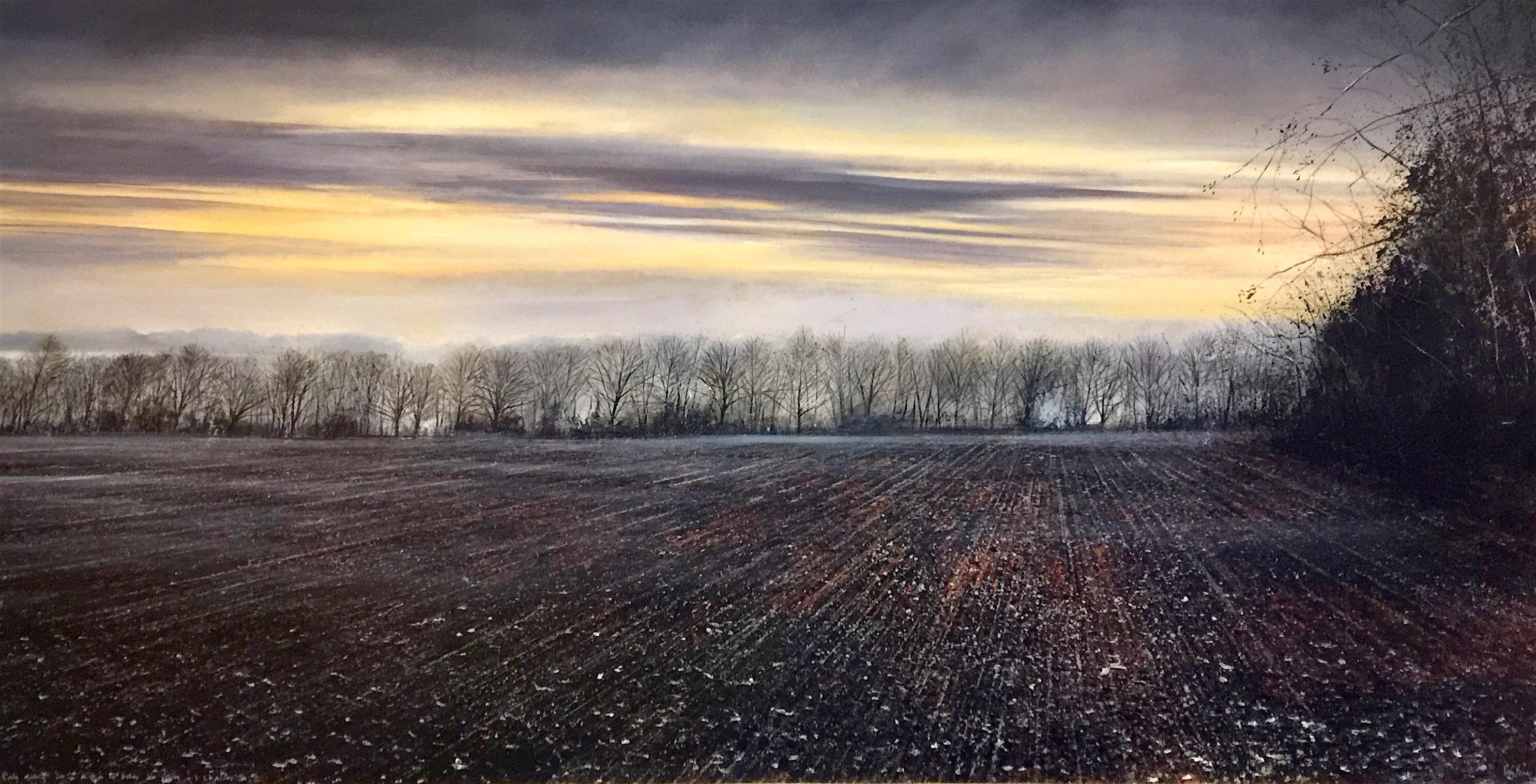 Mist Of The Fields Lea Valley Original Landscape Painting