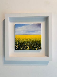 Oil Seed Field - original realism oil painting- contemporary landscape artwork