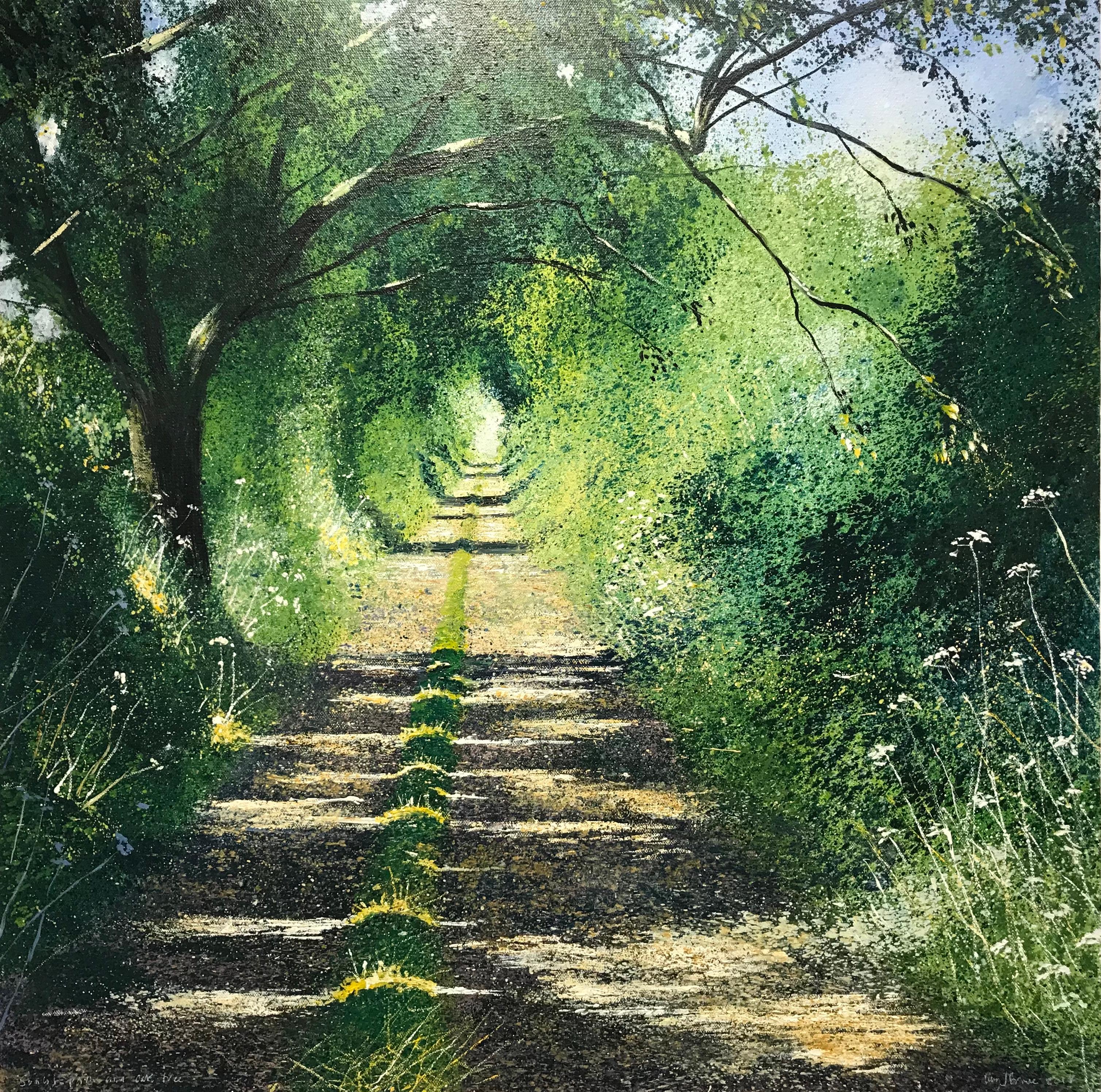 Rory J. Browne Landscape Painting - Path & Shadows original landscape painting