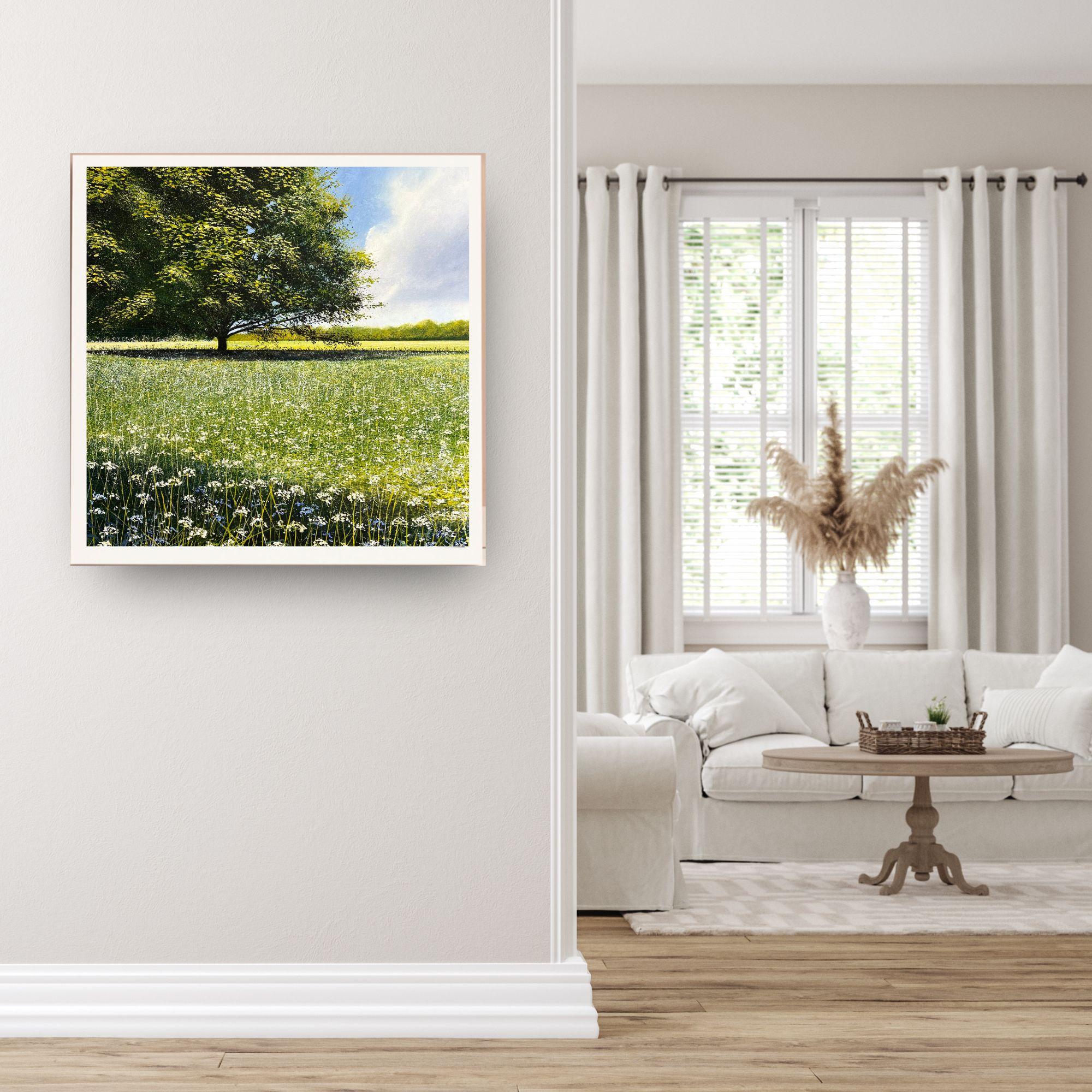 Signe's Big Tree - original floral landscape oil painting - contemporary ART - Realist Art by Rory J. Browne