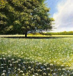 Il grande albero di Signe - pittura ad olio originale di paesaggi floreali - ARTE contemporanea