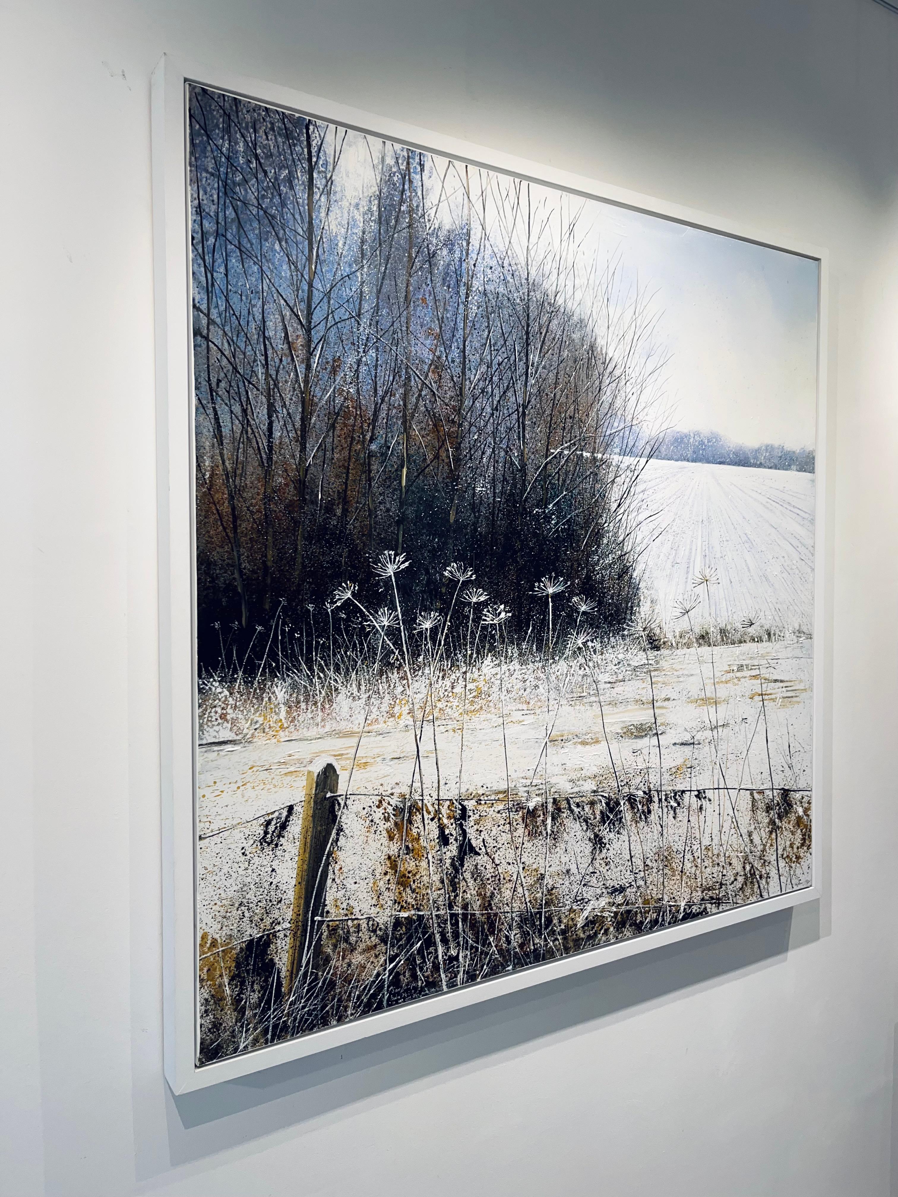 Snow Days - peinture à l'huile d'un paysage d'hiver, œuvre d'art contemporain britannique originale  - Impressionnisme Painting par Rory J. Browne