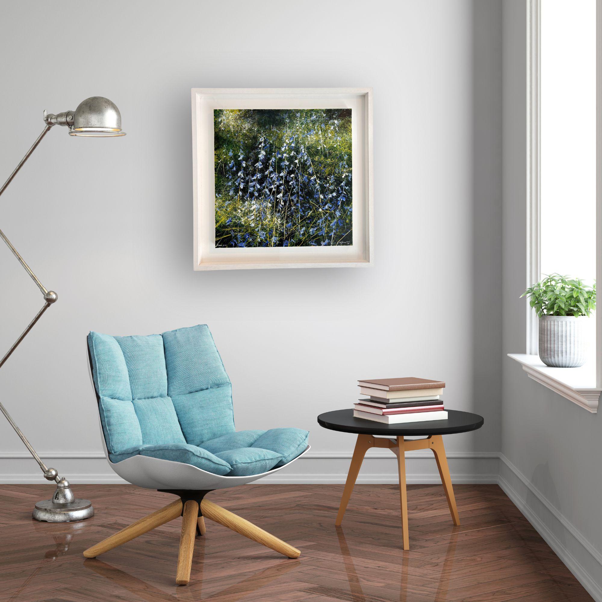 Frühling Bluebells -Original floral Landschaft Ölgemälde-Zeitgenössische ART – Painting von Rory J. Browne
