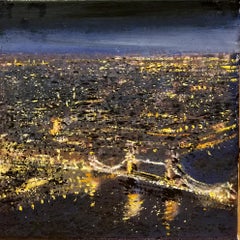 Tower Bridge From The Shard - London original city landscape modern painting