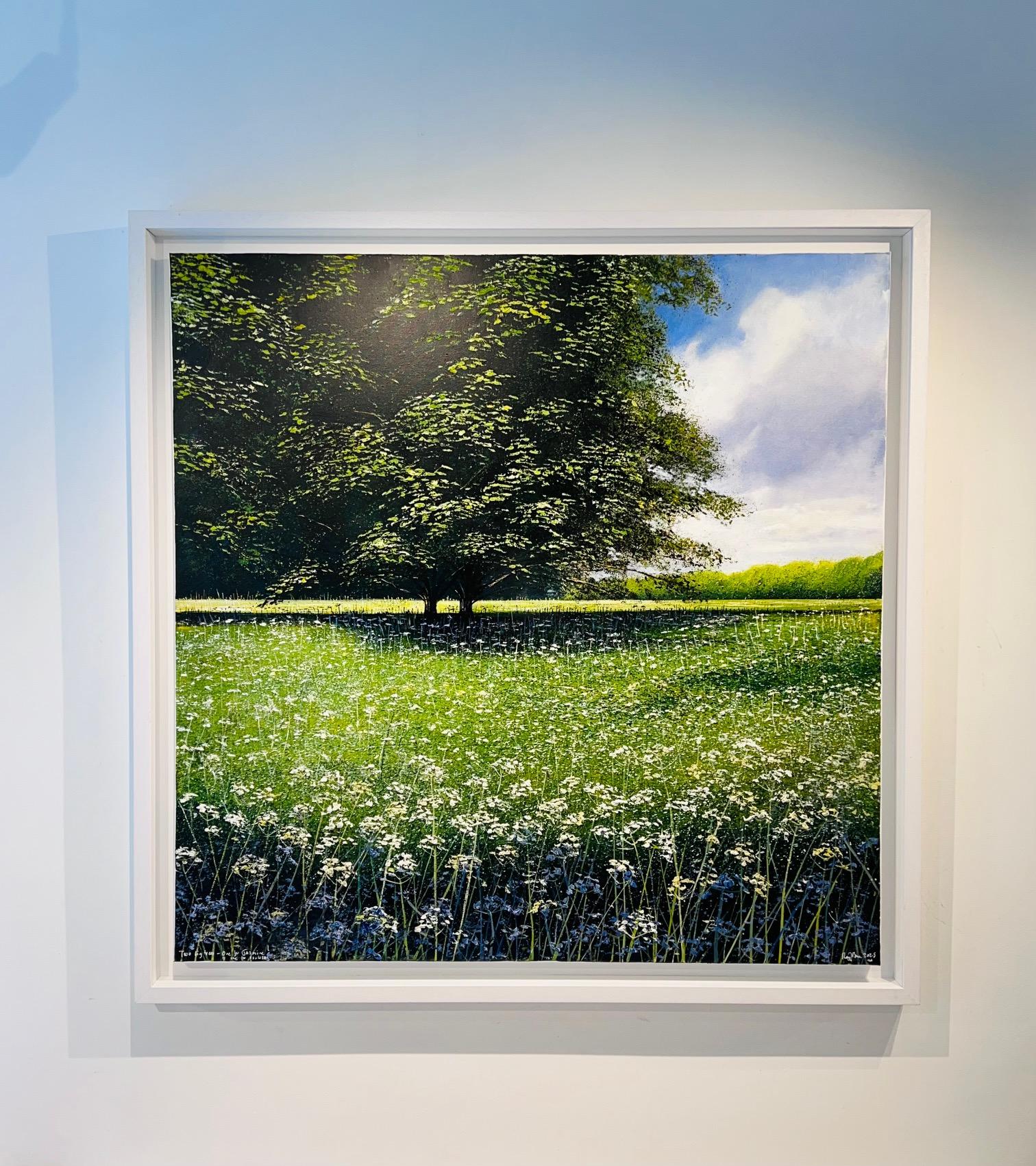 Due Grandi Alberi - vendita di dipinti ad olio di paesaggi contemporanei originali e realistici - Art Realismo di Rory J. Browne