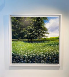 Two Big Trees–original realism contemporary landscape art for sale -oil painting