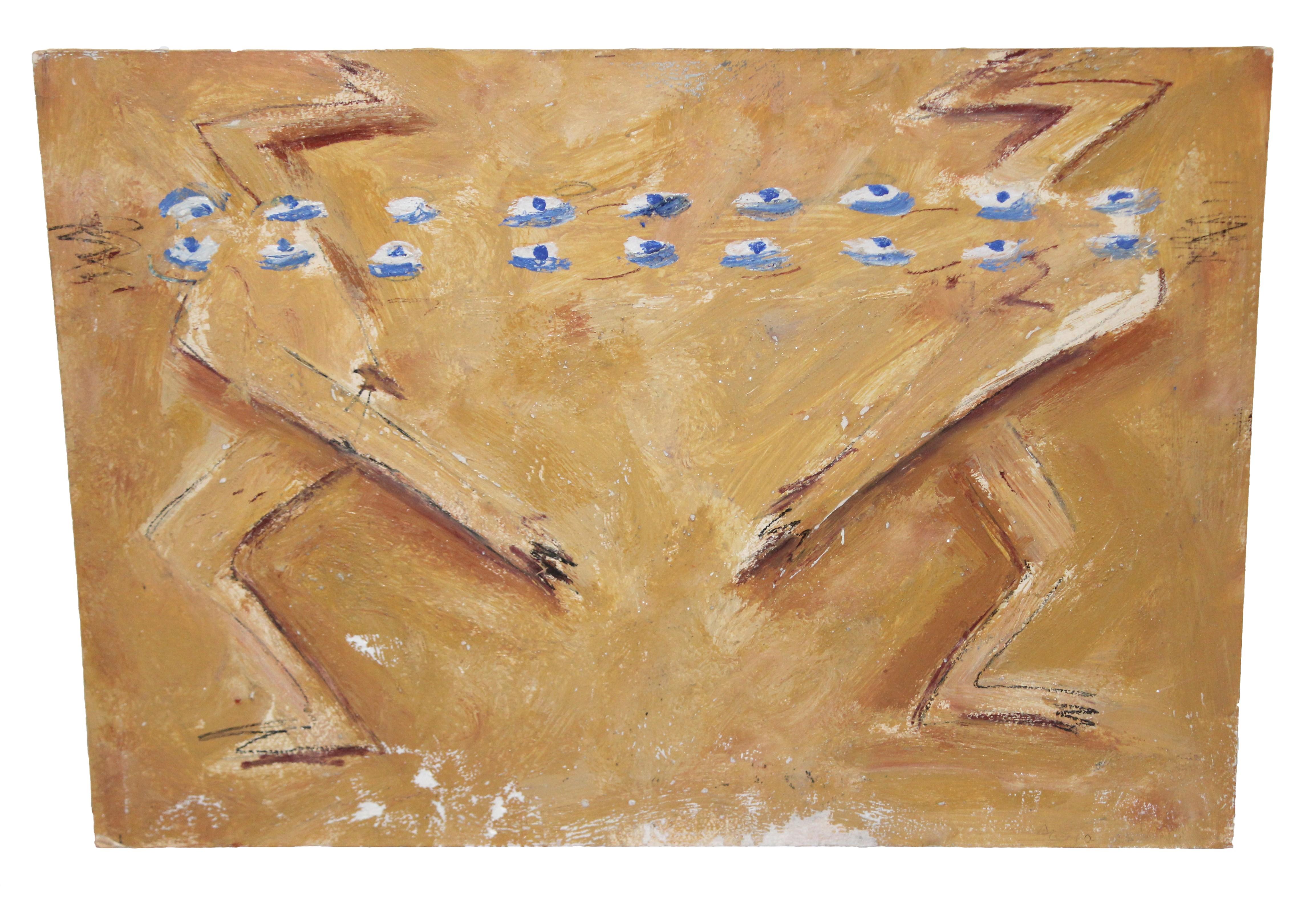 Rosa Agenjo Abstract Painting - Composición abstracta - Año 1983
