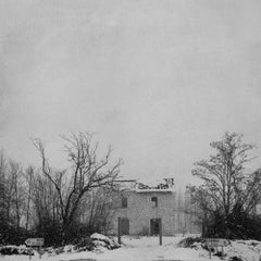 Blanco - Paysage blanc, scène d'hiver, imagerie naturelle, photo en noir et blanc