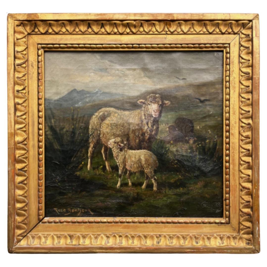 Rosa Bonheur (1822-1899) Attribuito, Olio su tela francese, Provenienza