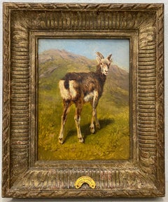 Rosa Marie (Rosalie) Bonheur "Mountain Kid" Original Oil Painting c.1870 w COA