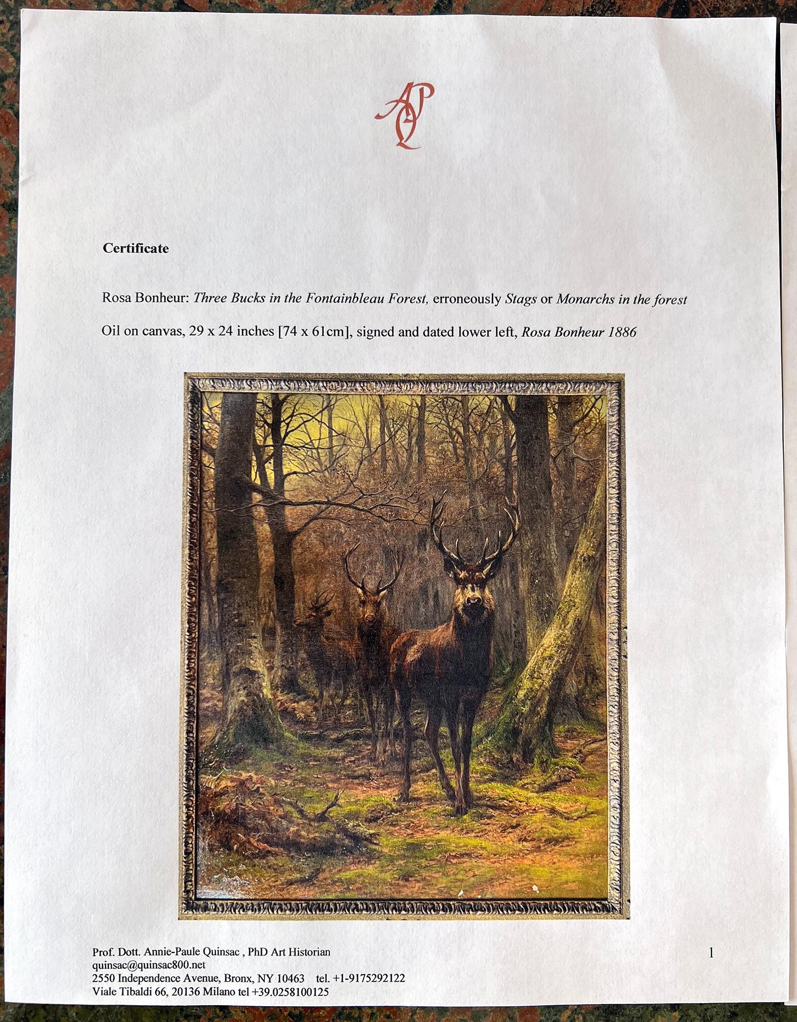 Three Bucks in the Fontainebleu Forest For Sale 6