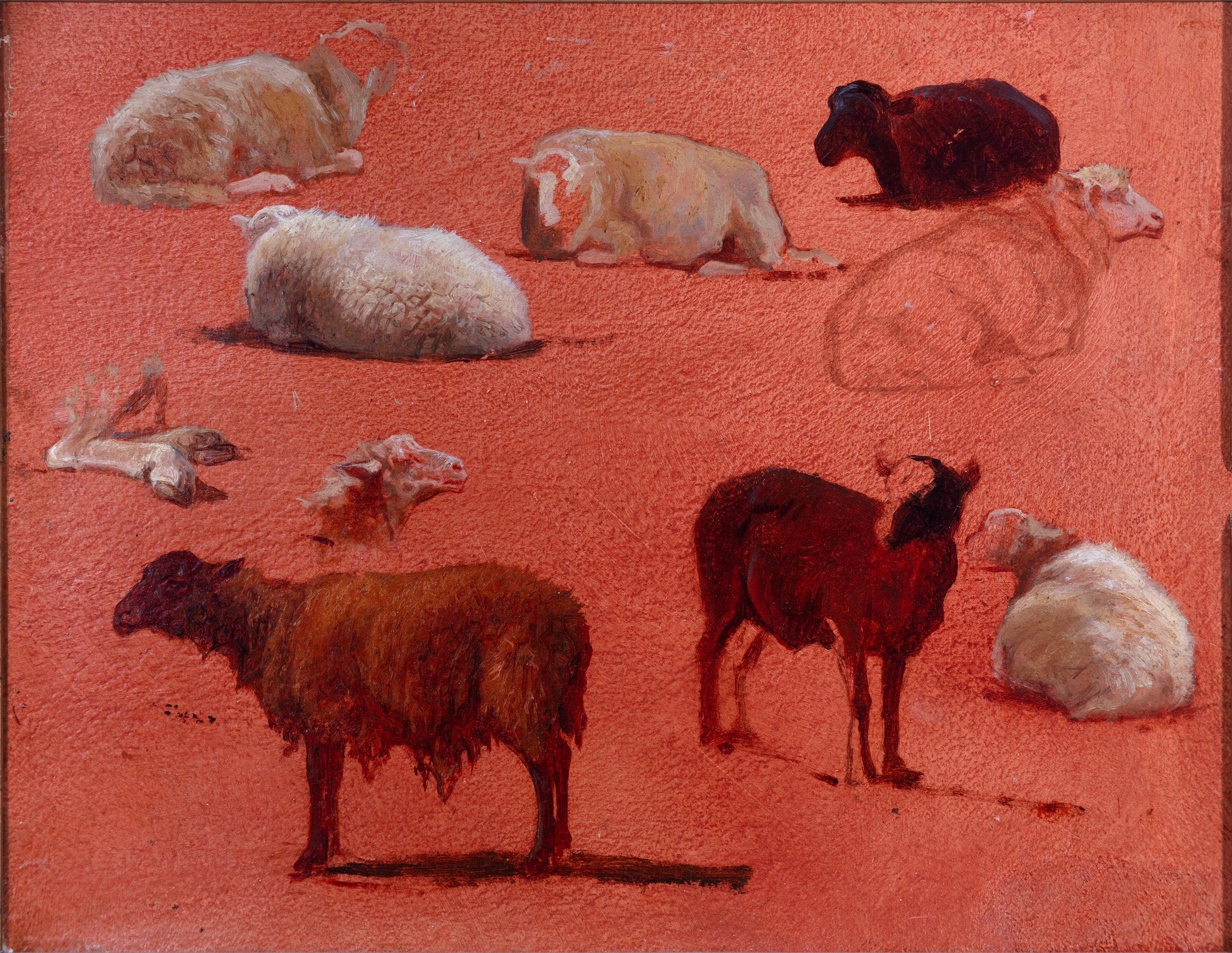 Untitled (Sketches of Sheep) - Painting by Rosa Bonheur