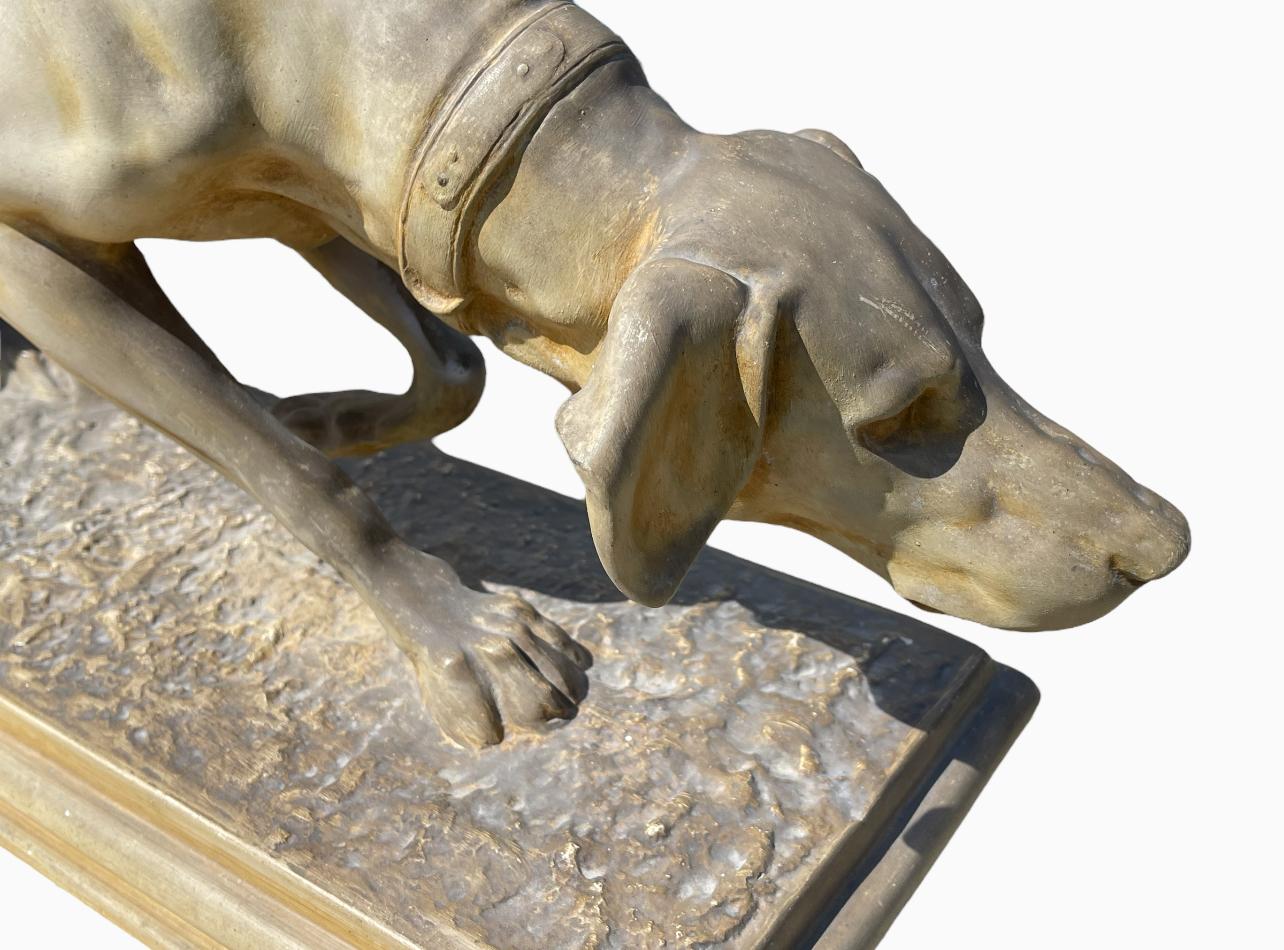Rosa Bonheur - Cane da caccia in terracotta, stazionario in vendita 1