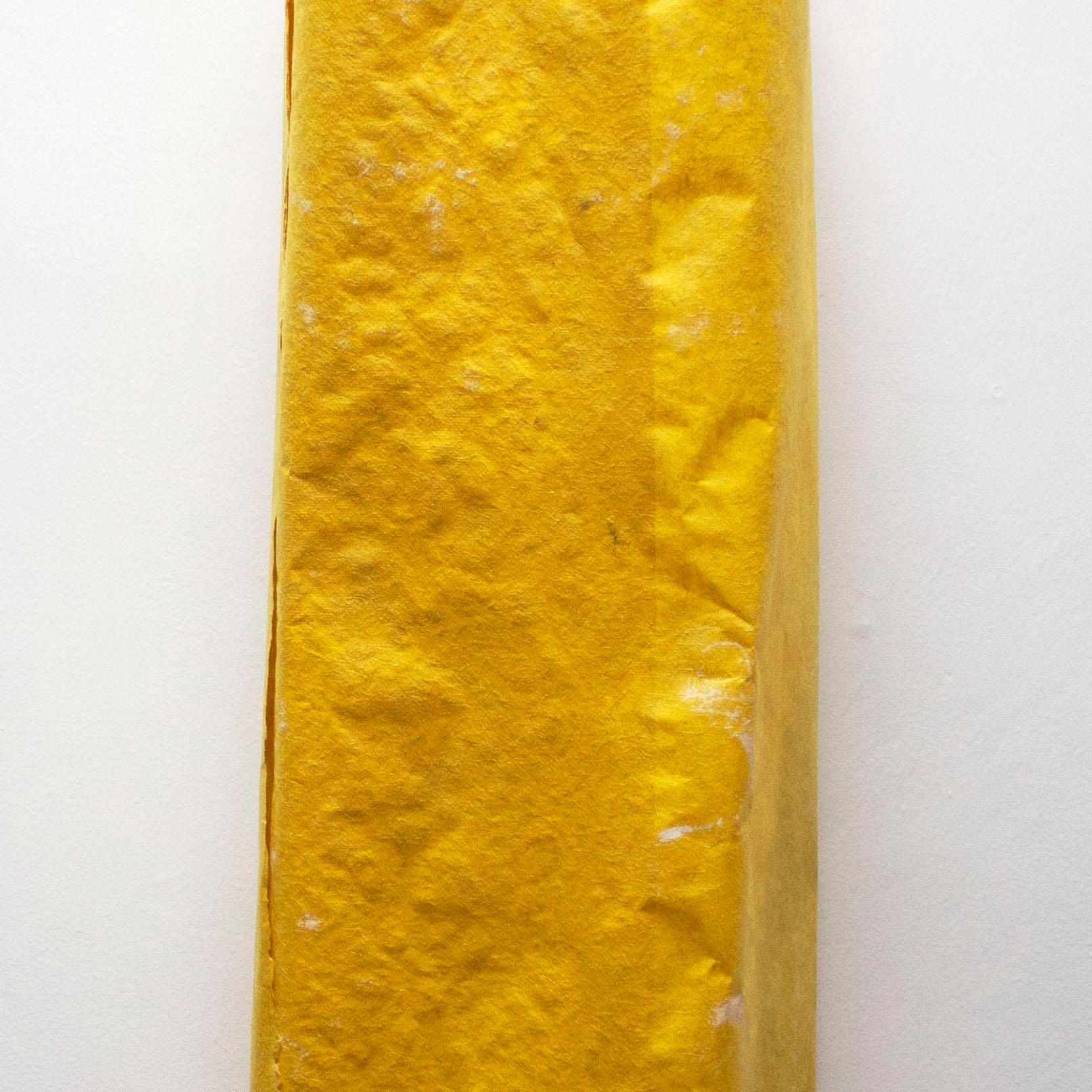 Doble-Kreuz, Strukturvariablen (amarillo) (Geometrische Abstraktion), Sculpture, von Rosa Brun