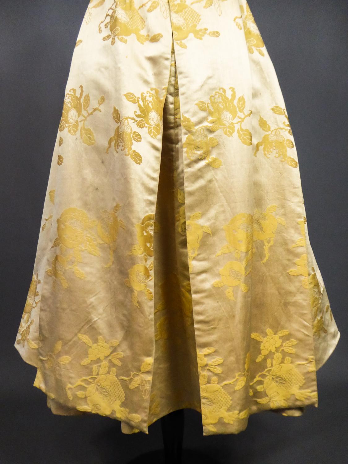 A Damask Satin Ceremonial  Dress  By Rosa C. Korn - USA Circa 1915 For Sale 3