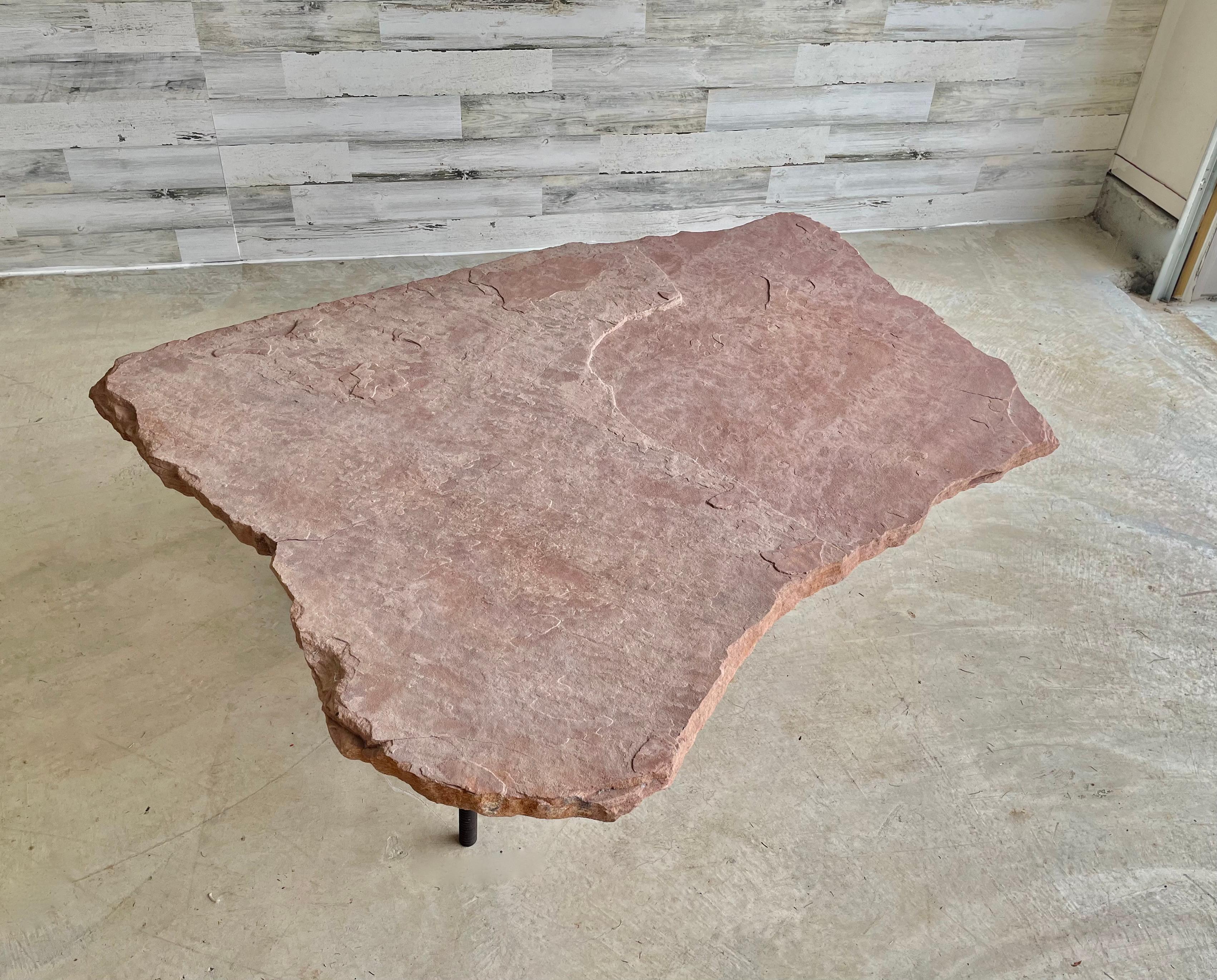 Rosa Flagstone and Iron Coffee Table 5