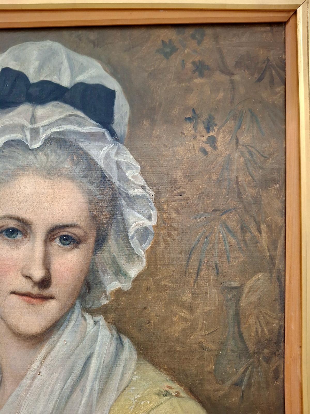 Das Porträt einer Dame (Braun), Portrait Painting, von Rosa Koberwein