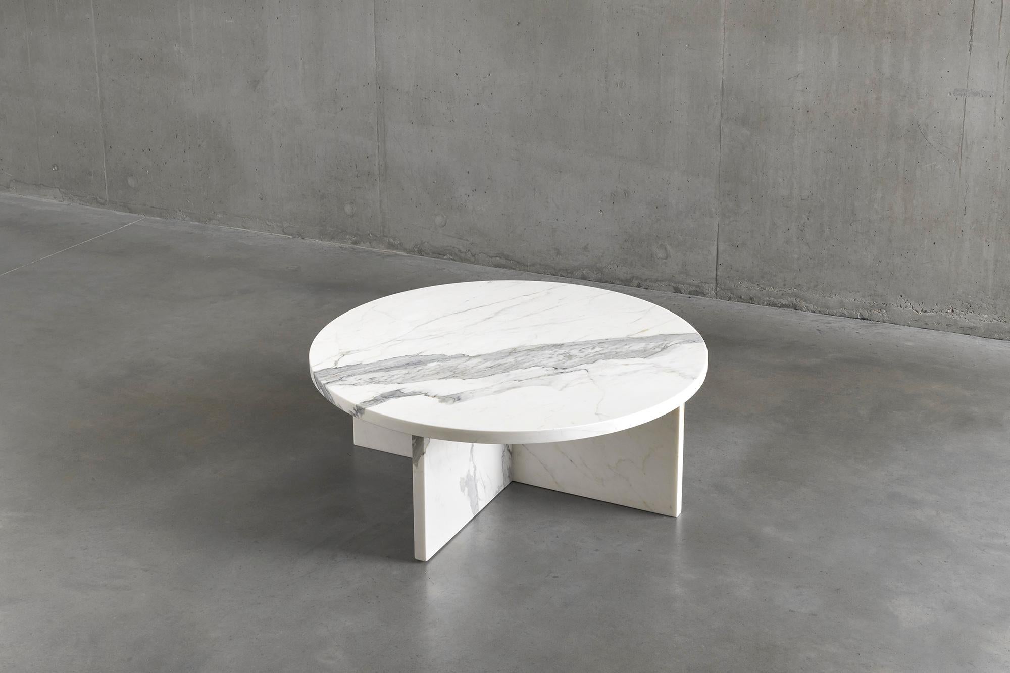 Contemporary Rosa Marble Coffee Table by Agglomerati